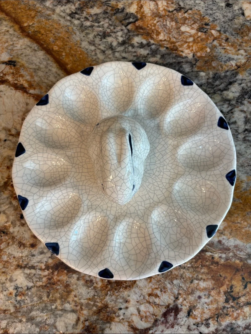 Adorable Dedham Rabbit Deviled Egg Platter by The Potting Shed